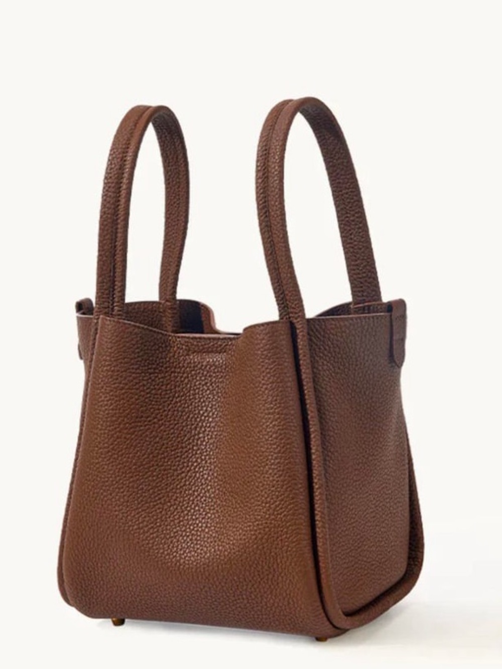 Women's Pebbled Faux Leather Crossbody Handbag Bag in Chocolate Brown